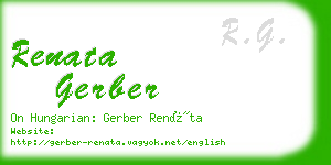 renata gerber business card